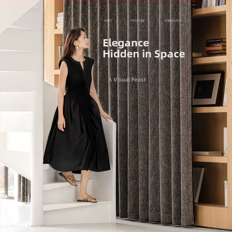 Zavjese za prozore s potpunim zatamnjenjem (Materijal: Poliester; Funkcija: Potpuno zatamnjenje (90–100%); Uzorak: Geometrijski; Stil: Talijanski; Zvučna izolacija: Visoka)