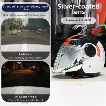 Film de protecție solară pentru cască de vehicul electric – material TAC – Compatibil cu cască LS2 half OF562/608 lentile