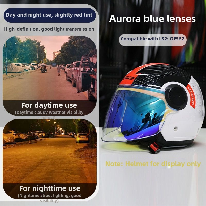 Film de protecție solară pentru cască de vehicul electric – material TAC – Compatibil cu cască LS2 half OF562/608 lentile