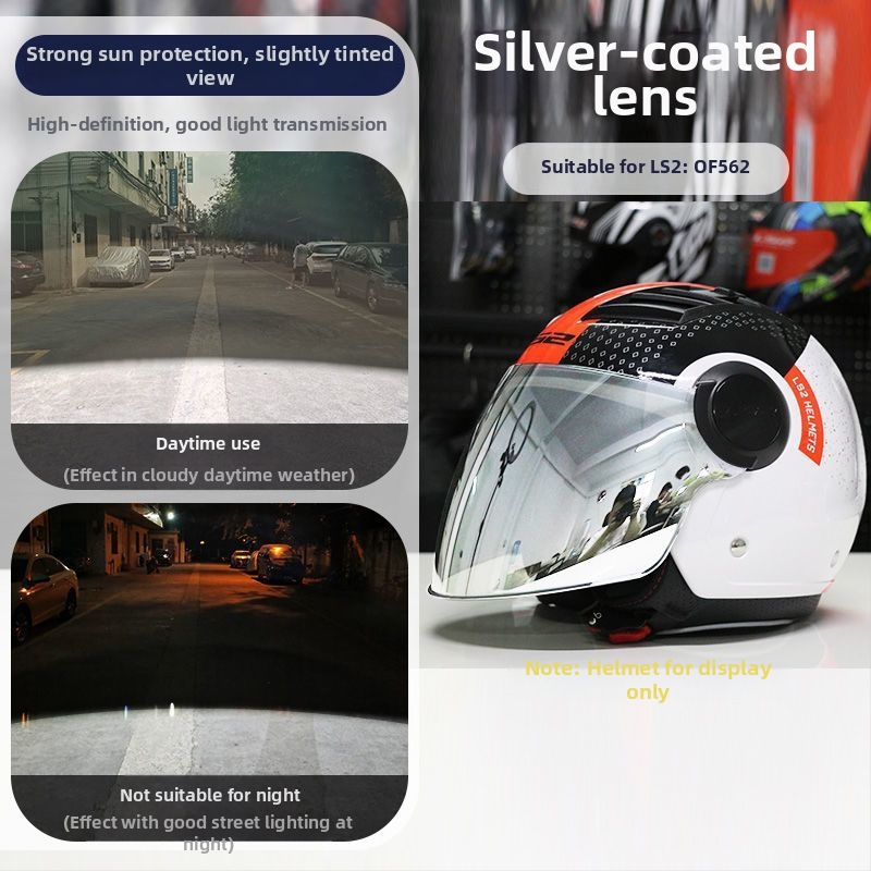 Film de protecție solară pentru cască de vehicul electric – material TAC – Compatibil cu cască LS2 half OF562/608 lentile