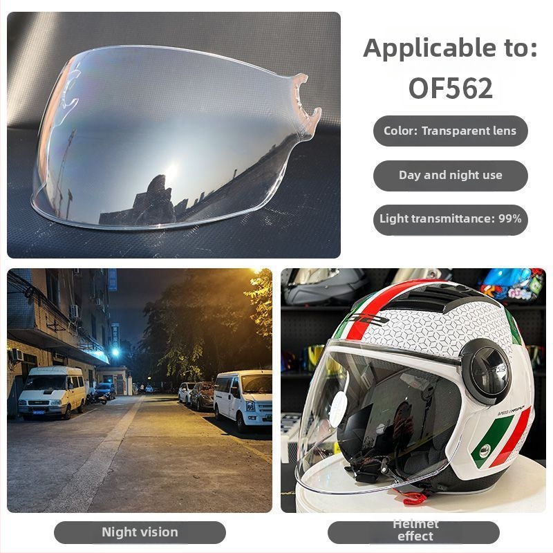 Film de protecție solară pentru cască de vehicul electric – material TAC – Compatibil cu cască LS2 half OF562/608 lentile