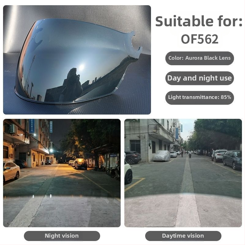 Film de protecție solară pentru cască de vehicul electric – material TAC – Compatibil cu cască LS2 half OF562/608 lentile