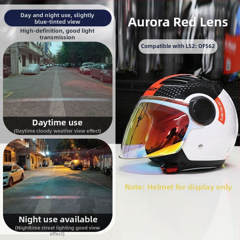 Film de protecție solară pentru cască de vehicul electric – material TAC – Compatibil cu cască LS2 half OF562/608 lentile