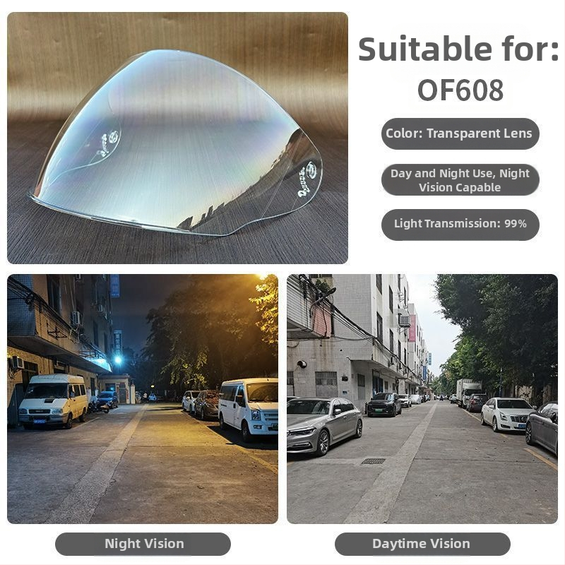 Film de protecție solară pentru cască de vehicul electric – material TAC – Compatibil cu cască LS2 half OF562/608 lentile