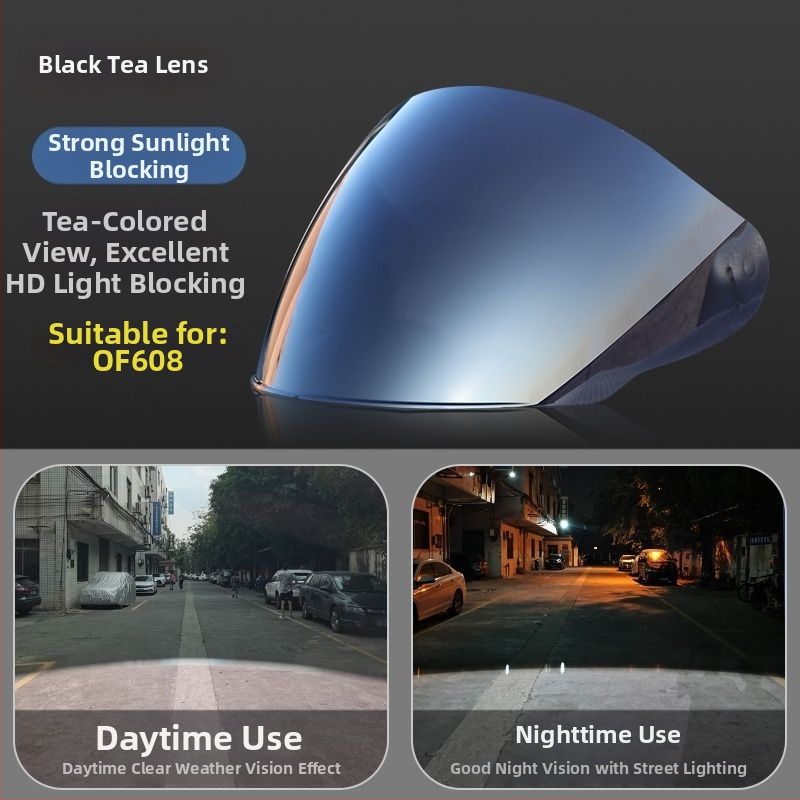 Film de protecție solară pentru cască de vehicul electric – material TAC – Compatibil cu cască LS2 half OF562/608 lentile