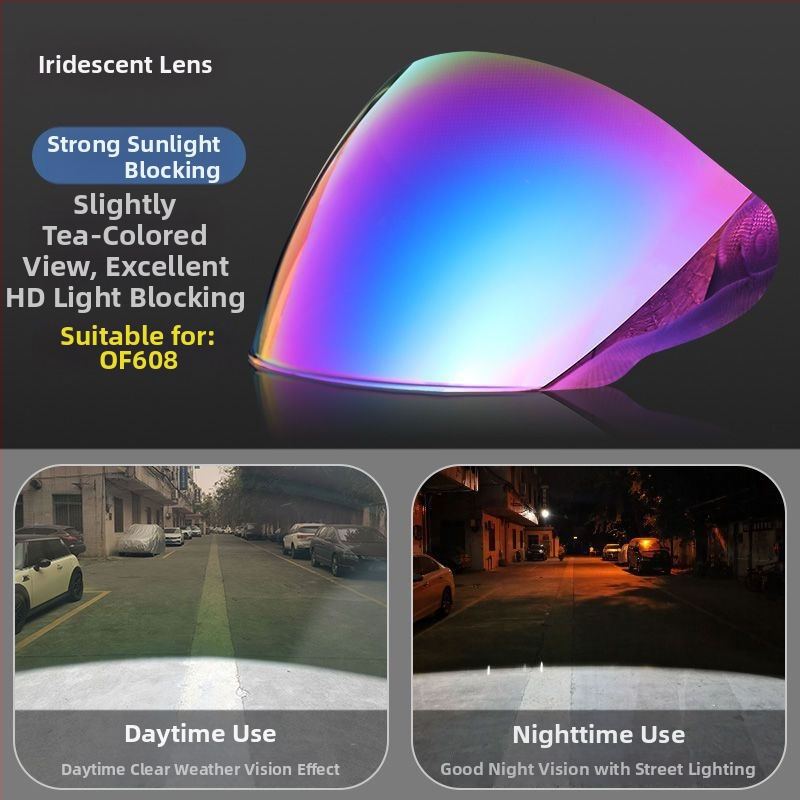 Film de protecție solară pentru cască de vehicul electric – material TAC – Compatibil cu cască LS2 half OF562/608 lentile