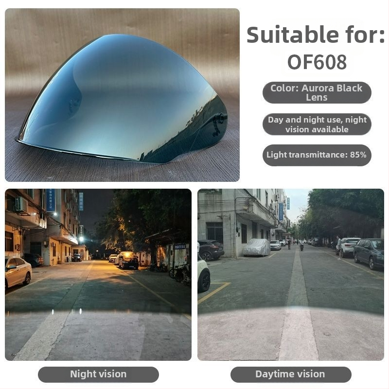 Film de protecție solară pentru cască de vehicul electric – material TAC – Compatibil cu cască LS2 half OF562/608 lentile