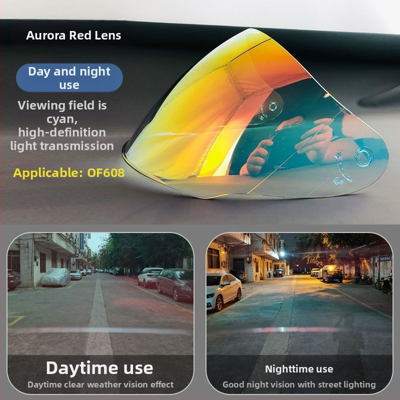 Film de protecție solară pentru cască de vehicul electric – material TAC – Compatibil cu cască LS2 half OF562/608 lentile