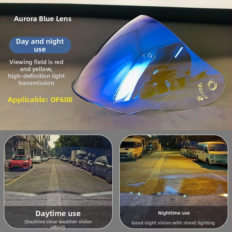 Film de protecție solară pentru cască de vehicul electric – material TAC – Compatibil cu cască LS2 half OF562/608 lentile