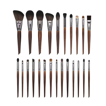 24 τεμάχια σετ πινέλων μακιγιάζ από μαλλί προβάτου, φυσικές τρίχες