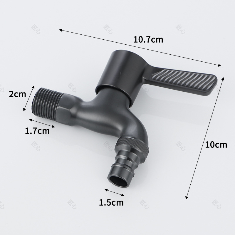 Unutarnje ugradbeni bakreni ventil za perilicu rublja, model JXDF9117, ugradnja u zid, cjelokupno bakreno tijelo ventila, nominalni tlak 2.0 MPa, radna temperatura 100°C, otvaranje ključem
