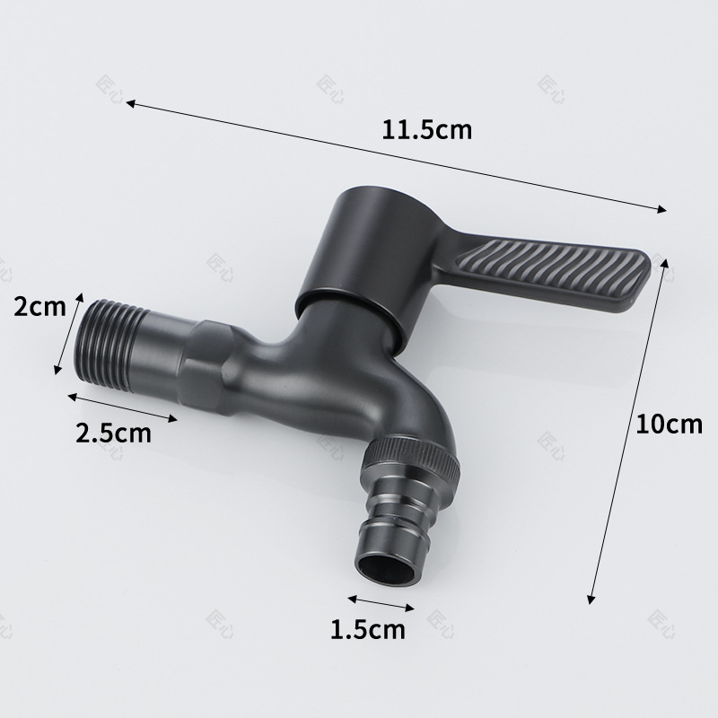 Unutarnje ugradbeni bakreni ventil za perilicu rublja, model JXDF9117, ugradnja u zid, cjelokupno bakreno tijelo ventila, nominalni tlak 2.0 MPa, radna temperatura 100°C, otvaranje ključem