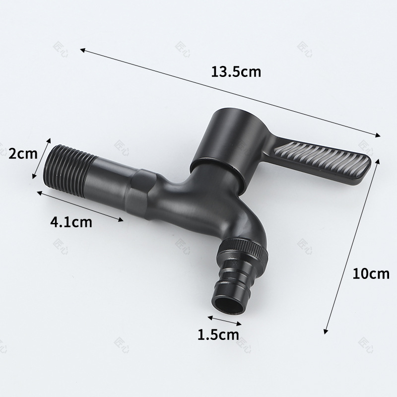 Unutarnje ugradbeni bakreni ventil za perilicu rublja, model JXDF9117, ugradnja u zid, cjelokupno bakreno tijelo ventila, nominalni tlak 2.0 MPa, radna temperatura 100°C, otvaranje ključem
