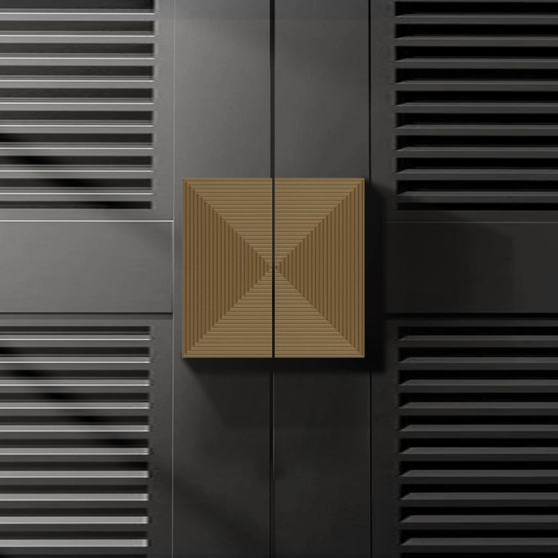 Kvaka za vrata, gravirana aluminijska legura, Novi kineski stil, Čvrsta ploča