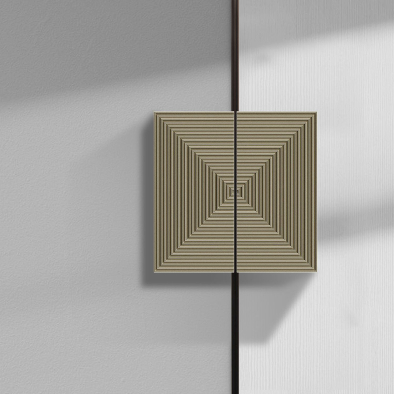 Kvaka za vrata, gravirana aluminijska legura, Novi kineski stil, Čvrsta ploča