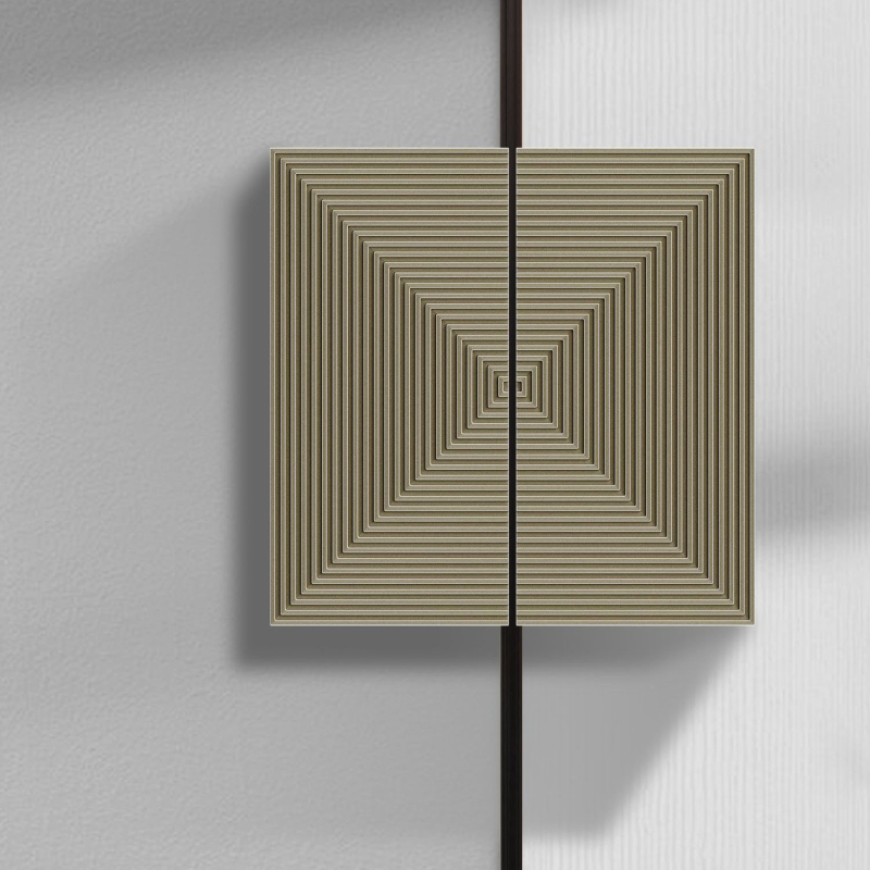 Kvaka za vrata, gravirana aluminijska legura, Novi kineski stil, Čvrsta ploča