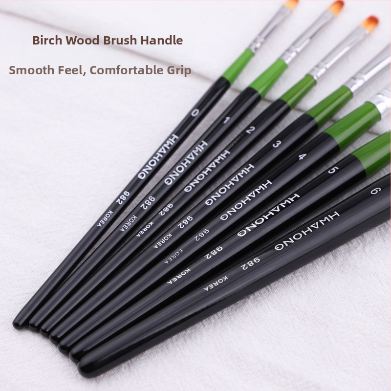 Set od 7 makeup četkica sa sintetičkim vlaknima i drvenim dršćama, u torbici (četke za korektor, usne i eyeliner)