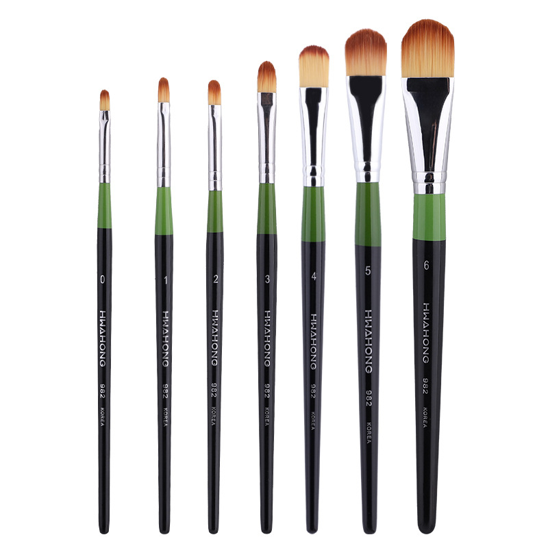 Set od 7 makeup četkica sa sintetičkim vlaknima i drvenim dršćama, u torbici (četke za korektor, usne i eyeliner)