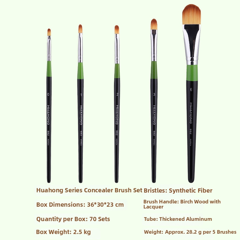 Set od 7 makeup četkica sa sintetičkim vlaknima i drvenim dršćama, u torbici (četke za korektor, usne i eyeliner)