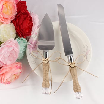 Vjenčani set noža i lopatice za tortu – EK smola, darovni paket, za vjenčanja