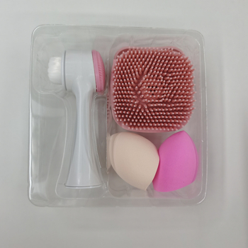 Διπλής όψεως βούρτσα καθαρισμού προσώπου από σιλικόνη – μαλακές τρίχες, μοντέλο 200, Beautiful