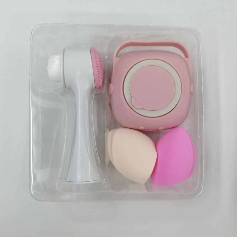 Διπλής όψεως βούρτσα καθαρισμού προσώπου από σιλικόνη – μαλακές τρίχες, μοντέλο 200, Beautiful