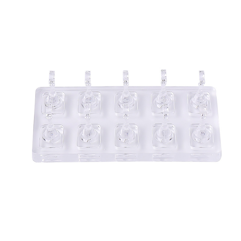 Комплект за тренировка по маникюр с прозрачни акрилни върхове, ABS материал, 1 комплект, OEM марка