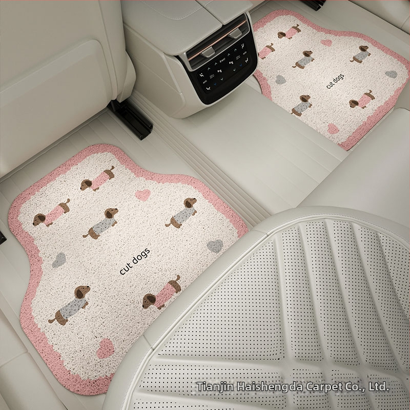 Autokoberce s kresleným dizajnom – univerzálne, proti špine a opotrebeniu, Materiál: wire loop, Možno prispôsobiť