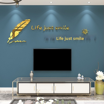 3D τοίχος αυτοκόλλητο-πίνακας για εστιατόριο - γεωμετρική αφαίρεση, αδιάβροχο, υλικό: πλαστικό, μοντέρνο μινιμαλιστικό στυλ