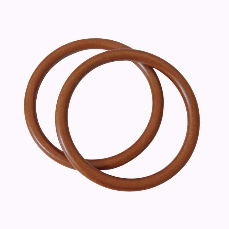 Ξύλινο χερούλι δαχτυλιδιού για τσάντες - αξεσουάρ, μονοχρωμία, ξύλο, αδιάβροχο, υπερ-ελαφρύ, στυλ Άνοιξη 2024