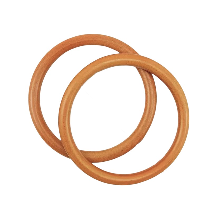 Ξύλινο χερούλι δαχτυλιδιού για τσάντες - αξεσουάρ, μονοχρωμία, ξύλο, αδιάβροχο, υπερ-ελαφρύ, στυλ Άνοιξη 2024