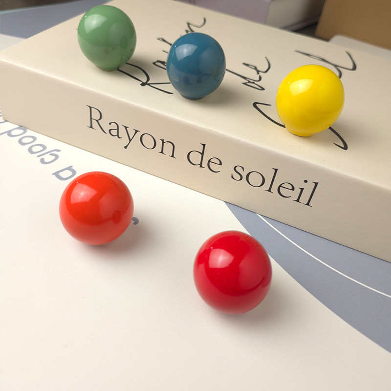 Drška za ormar od keramike - s jednim otvorom, candy boja, sjajan završetak, mogućnost prilagođavanja