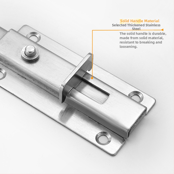 Rozsdamentes acél ajtócsap, pillangó típus, polírozott felület, Modell: Self-propelled Bolt, Márka: Yabailong