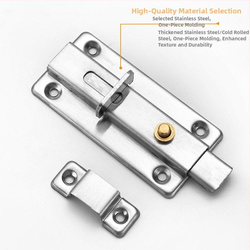 Rozsdamentes acél ajtócsap, pillangó típus, polírozott felület, Modell: Self-propelled Bolt, Márka: Yabailong