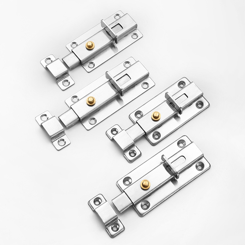 Rozsdamentes acél ajtócsap, pillangó típus, polírozott felület, Modell: Self-propelled Bolt, Márka: Yabailong