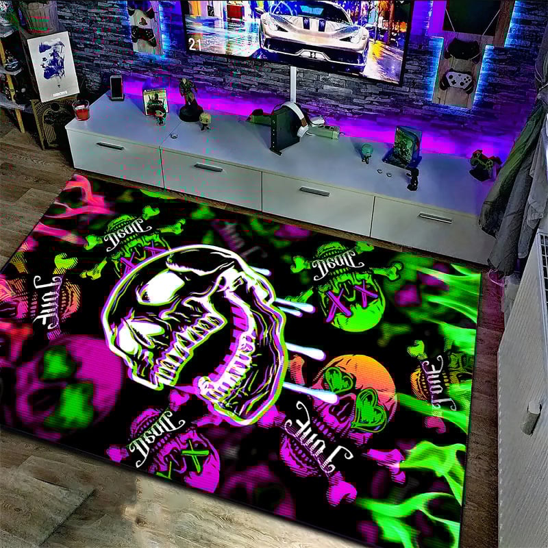 Négyzet alakú poliészter rostokból készült szőnyeg relifes textúrával a bejárathoz; mosható és testreszabható, mintákkal: csíkok, geometriák, autók, ötágú csillag és mókás állatok.