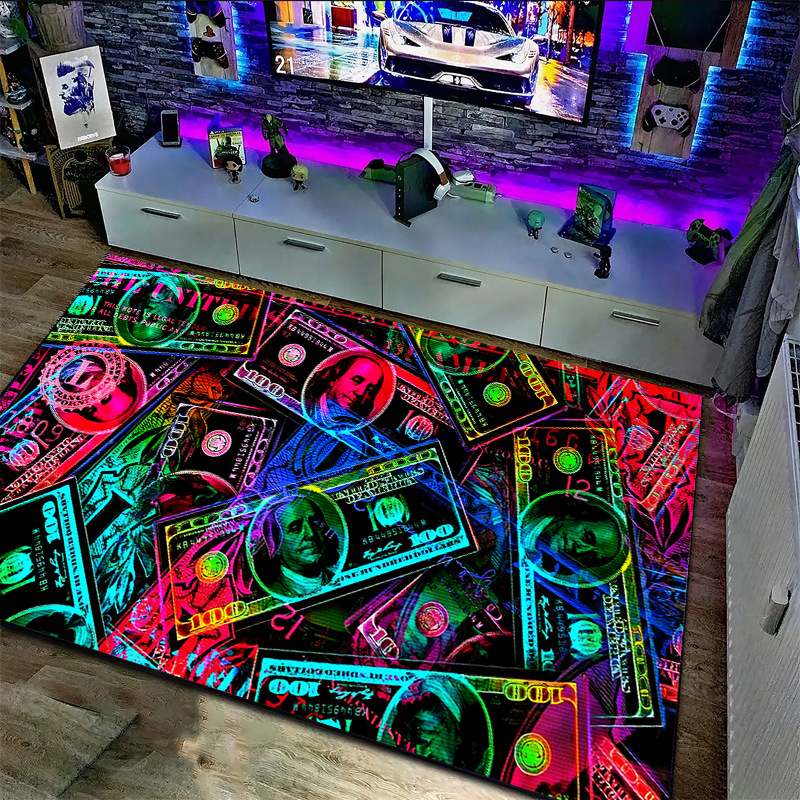 Négyzet alakú poliészter rostokból készült szőnyeg relifes textúrával a bejárathoz; mosható és testreszabható, mintákkal: csíkok, geometriák, autók, ötágú csillag és mókás állatok.