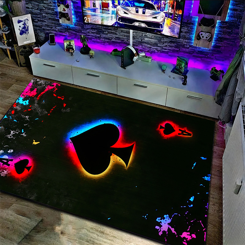 Négyzet alakú poliészter rostokból készült szőnyeg relifes textúrával a bejárathoz; mosható és testreszabható, mintákkal: csíkok, geometriák, autók, ötágú csillag és mókás állatok.