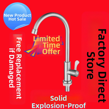 Konyhai hideg víz, egykaros csap, forgatható, rozsdamentes acélból, kerámia korongos szelep