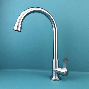 Konyhai hideg víz, egykaros csap, forgatható, rozsdamentes acélból, kerámia korongos szelep