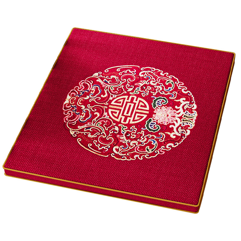 Седалкова възглавница в китайски стил — модел облаци, Doris hemp, пълнител от високо-плътна пяна