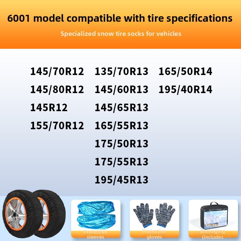 Αντιολισθητικές κάλτσες για ελαστικά για όλα τα μοντέλα – χειμερινή προστασία ελαστικών, βάρος 900–1200, δυνατότητα προσαρμογής