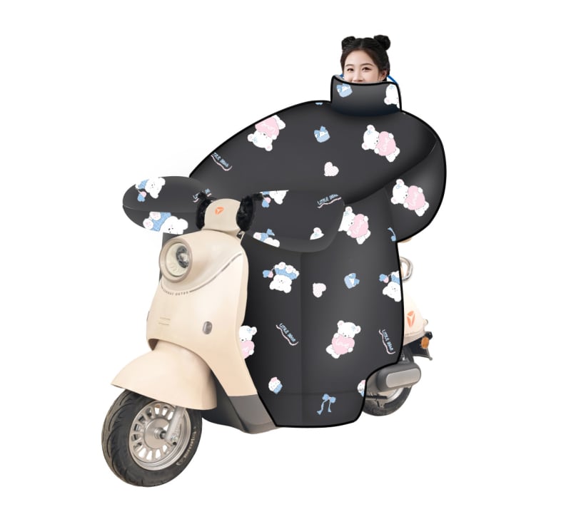 Pokrov za vjetrobran električnog vozila, zimska debela, vodootporna od Oxford tkanine, unisex, za motocikle/električna vozila/baterijsko vozilo