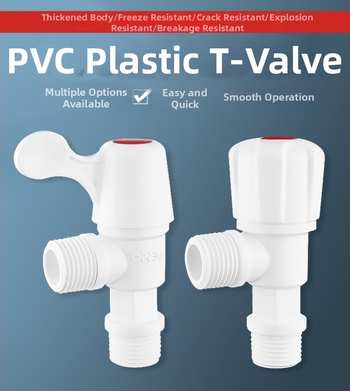 Liansu plastový rýchlo otvárateľný uhlový ventil pre vodu, model WP01201, závitová montáž, materiál: plast, prevádzkový tlak: pitná voda