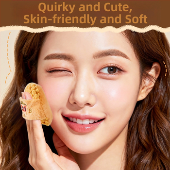 Púdrový tampón – dlhé vlákno, nepravidelný tvar, G2245, GECOMO, pôvod Guangdong, na fixáciu mejkapu