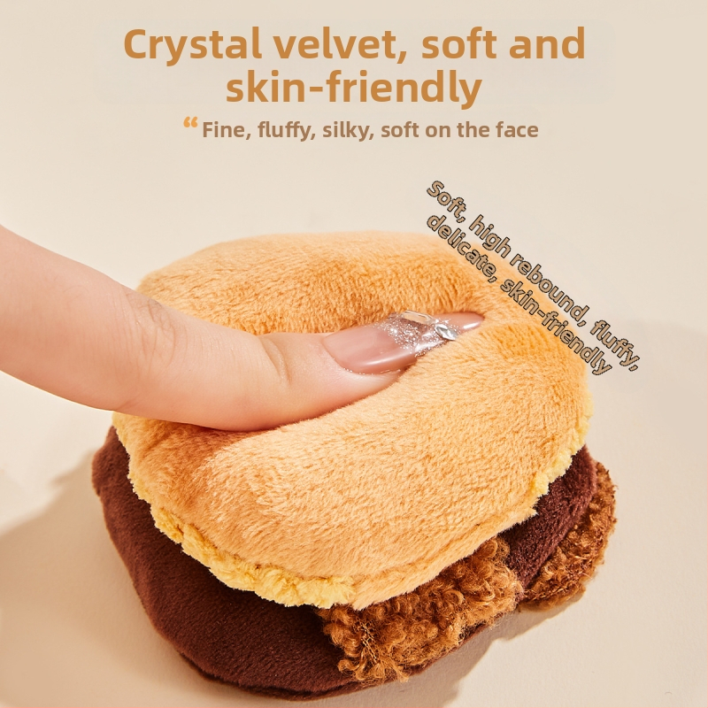 Púdrový tampón – dlhé vlákno, nepravidelný tvar, G2245, GECOMO, pôvod Guangdong, na fixáciu mejkapu