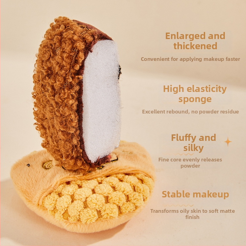 Púdrový tampón – dlhé vlákno, nepravidelný tvar, G2245, GECOMO, pôvod Guangdong, na fixáciu mejkapu