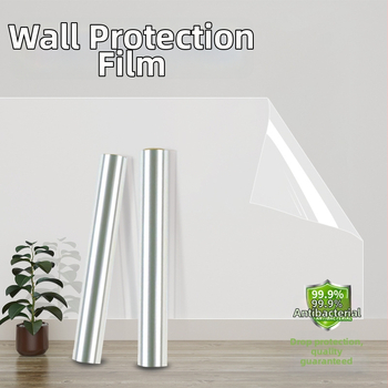 Φιλμ προστασίας τοίχου - PP υλικό, αυτοκόλλητο, αδιάβροχο, αντι-βρωμιά, ανθεκτικό στη μούχλα, κατάλληλο για σαλόνι, μονοχρωματικό σχέδιο.