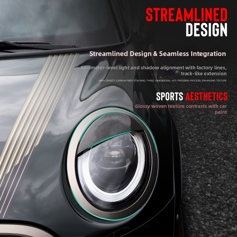 Karbonová krytka svetla pre BMW Mini Cooper – dvojité viečko úprava, číslo produktu ltao894338939565