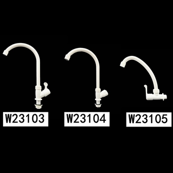 Liansu Kuhinjski faucet W23103/W23104/W23105 – Plastika, keramički kartridžni ventil, navojni priključak, otvaranje ključem, 15 mm ulaz/izlaz, 1.0 MPa, 1–45°C